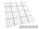 Tenedos 5 sq.ft. White 3x3 Porcelain Tile – Polished Square Mosaic for Kitchen Backsplash, Bathroom Walls, Showers, Countertops, Pools, Spas & Decorative Accents