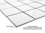 Tenedos 5 sq.ft. White 3x3 Porcelain Tile – Polished Square Mosaic for Kitchen Backsplash, Bathroom Walls, Showers, Countertops, Pools, Spas & Decorative Accents