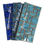 Tenedos T‎PACFD-RDM-PL Ultramarine Blue Random Sized Wavy Edges Porcelain Glazed Pool Mosaic Floor and Wall Tile for Backsplash, Kitchen, Bathroom, Swimming Pool (1 Sheet)