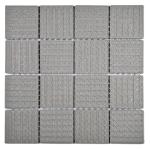 Tenedos 3x3 Ocean Blue Brownish Rocky Look (Exact Size 2-7/8 inch) Square Porcelain Floor Wall Pool Mosaic Tile Backsplash for Swimming Pools, Kitchen, Bathroom Shower, Accent Decor (1 Sheet)