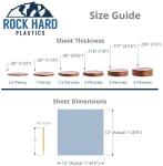 Rock Hard Plastics - 12" x 12" Clear Frosted P95 Privacy Acrylic Sheet Lucite Plexiglass (Actual Size 11.875" x 11.875" - .118" (1/8"), Frosted)