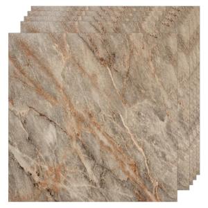 VallisCo 30-Pack Peel and Stick Vinyl Floor Tiles, 12"x12" Self-Adhesive Waterproof Peel and Stick Flooring Planks DIY for Bathroom, Kitchen, Living Room, Cover 30 Sq. Ft Light Brown