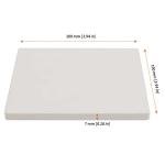 HOZEON 45 PCS 4 Inch Tile Coasters for Drinks, Ceramic Tiles for Crafts Coasters, Unglazed White Tiles with Cork Backing for Pouring, Mosaics, Decor