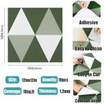 Alow Peel and Stick Floor Tile,Green Self-Adhsive Peel and Stick Flooring,Waterproof Vinyl Flooring Suit for Kitchen Toilet (12×12in 10pcs)