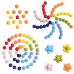 Wq Warmqing Round Glass Mosaic Tiles for Crafts, 200g Penny Circle Glass Pieces for Mosaic Crafts,DIY Spring Mosaic Making Supplies