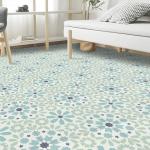Elffloor Peel and Stick Floor Tile 11.8 in×11.8 in Blue Vinyl Flooring Self-Adhesive Waterproof for Kitchen, Bedroom, Living Room, Bathroom,10pcs