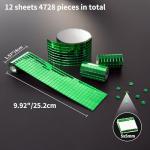 Art3dwallpanels 6 Pack Self Adhesive Glass Mirror Mosaic Disco Tiles Small Square Mirror Sticker for for DIY Disco Ball, Disco Cowboy Hat, Vase, Bottle, Interior Decoration, 2364 Pieces, Green