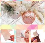 REDODEDO 2400pcs Real Glass Rose Gold Mirrors Mosaic Tiles Sticker for Craft Square Glass Tiles Self Adhesive,5mm by 5mm (Rose Gold)