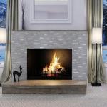 StyloVue 20 Sheets Peel and Stick Backsplash for Kitchen, Slate Gray with Metal Silver Look Stick on Tile Upgrade Your Kitchen Backsplash, RV, Fireplace