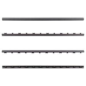 NewTechWood 1/12 ft. x 3 ft. Quick Deck Composite Deck Tile Straight Trim in Westminster Gray (2-Pieces/Box)