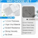 Tottist 30-Pack 12x12 Inch Peel and Stick Vinyl Floor Tiles, Self Adhesive Waterproof Flooring Planks for Kitchen, Dining Room,Bathroom,Vestibule, Cover 30 Sq. Ft(Grey/Beige Marble,15 Tiles Per Color)