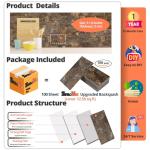 StyloVue 100 Pieces Peel and Stick Backsplash for Kitchen, 3" x 6" PVC Subway Tile 2025 Upgraded Rust Slate Backsplash Stick on Tile Elevate Kitchen, Bathroom, Fireplace,RV