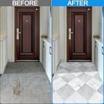 Tottist 30-Pack 12x12 Inch Peel and Stick Vinyl Floor Tiles, Self Adhesive Waterproof Flooring Planks for Kitchen, Dining Room,Bathroom,Vestibule, Cover 30 Sq. Ft(Grey/Beige Marble,15 Tiles Per Color)