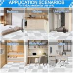 Tottist 30-Pack 12x12 Inch Peel and Stick Vinyl Floor Tiles, Self Adhesive Waterproof Flooring Planks for Kitchen, Dining Room,Bathroom,Vestibule, Cover 30 Sq. Ft(Grey/Beige Marble,15 Tiles Per Color)