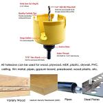 MaxTool 8-1/16" TCT Hole Saw 205mm Carbide Tipped Holesaw 2.25" Deep Cut Cutting Asphalt Brick Concrete Gypsum Limestone Tile Wood MDF; CT00Y57R804