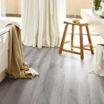 Chejiaye Luxury Thicken Wood Grain Peel and Stick Floor Tiles 17.72 "W x 118" L Self-Adhesive Vinyl Flooring Roll - DIY Easy for Wall and Floor,Hard Surface/Waterproof/Anti Slip/Anti Dent (Light Grey)