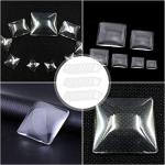 EXCEART 100pcs Square Glass Dome Cabochons Flat Back Clear Glass Cabochon Tiles for Photo Pendant Craft Jewelry Making 25mm