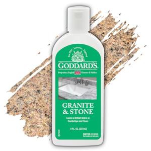 Goddard's Granite & Marble Polish - Clean and Shine Countertops, Tile, and Stone with Carnauba Wax - Water Stain Protection, 8oz