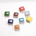 454g Petal Ceramic Mosaic Tiles for Crafts Art, Water Drop Flower Tiles Irregular Ceramic Tiles Bulk, 0.4 inch Square Glazed Porcelain for DIY Mosaic Craft Supplies (1cm)