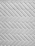 1x3 High Gloss Polished Finish White Herringbone Porcelain Mosaic Tile Walls and Floors (10 Pack)