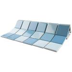 BT-PM21 2" x 2" Square Creamy Light Blue Porcelain (Polish Finish) Floor & Wall Tile & Pool Tile Mosaic Tile 11-3/4 in. x 11-3/4 in. x 6mm (Thickness) 1 Sheet=0.97 sqt (1 Sheet)