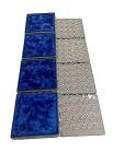 Tenedos T‎PACFD-PL Ultramarine Blue Water Splash Effect Square 3x3 Porcelain Pool Mosaic Floor Wall Tile Backsplash for Kitchen, Bathroom Shower, Swimming Pool, Accent Decor (1 Sheet)