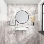 Daltile Perpetuo 12" X 24" Porcelain Marble Look Floor Tile in Polished Eternal Grey (9 pieces per carton) (17.01 sqft per carton)