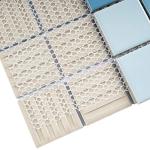 BT-PM21 2" x 2" Square Creamy Light Blue Porcelain (Polish Finish) Floor & Wall Tile & Pool Tile Mosaic Tile 11-3/4 in. x 11-3/4 in. x 6mm (Thickness) 1 Sheet=0.97 sqt (1 Sheet)
