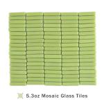Youway Style Green Mosaic Tiles for Crafts Bulk,150g Strips Shapes Mosaic Glass Pieces,Glass Mosaic Garden Craft Kit