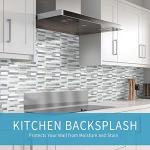 Vamos Tile 10- Sheet Peel and Stick Backsplash Tiles, 12"x12" Light Color Stick on Wall Tiles, Self Adhesive Tile Sticker for Kitchen Backsplash and Bathroom Marble Design