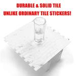 STICKGOO 10-Sheet White Marble Look Peel & Stick Backsplash, 12”X12” Stick on Wall Tiles for Kitchen Backspalsh (Thicker Design)