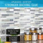 Vamos Tile 10- Sheet Peel and Stick Backsplash Tiles, 12"x12" Light Color Stick on Wall Tiles, Self Adhesive Tile Sticker for Kitchen Backsplash and Bathroom Marble Design