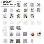 LONGKING Self-Adhesive Kitchen Backsplash, Marble Look Decorative Tiles (10 Tiles)