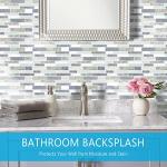 Vamos Tile 10- Sheet Peel and Stick Backsplash Tiles, 12"x12" Light Color Stick on Wall Tiles, Self Adhesive Tile Sticker for Kitchen Backsplash and Bathroom Marble Design