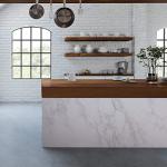 practicalWs Glossy Marble Contact Paper Granite White/Grey Kitchen Countertop Cabinets Furniture Refurbishment Wall Paper Thick Removable Wallpaper Peel and Stick Wall Decor Vinyl Wrap 11.8"x78.7"