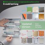 LONGKING Self-Adhesive Kitchen Backsplash, Marble Look Decorative Tiles (10 Tiles)