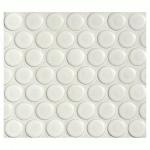 Tenedos Arctic White Penny Round Porcelain Mosaic Tile - Matte Finish for Bathroom Floor, Kitchen Backsplash, Accent Walls, Shower Surrounds (Box of 10 Sheets - 10 Sq.Ft)
