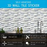 Vamos Tile 10- Sheet Peel and Stick Backsplash Tiles, 12"x12" Light Color Stick on Wall Tiles, Self Adhesive Tile Sticker for Kitchen Backsplash and Bathroom Marble Design