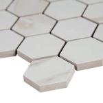 MSI S International Calacatta Hexagon Porcelain Tile for Kitchen Backsplash Wall Tile for Bathroom Accent Wall Tile and Shower Wall Tile White 12in x 11.53in