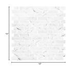 STICKGOO 10-Sheet White Marble Look Peel & Stick Backsplash, 12”X12” Stick on Wall Tiles for Kitchen Backspalsh (Thicker Design)