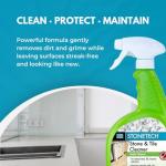 StoneTech Stone & Tile Cleaner Spray – Daily Cleaner for Granite, Marble, Ceramic, Porcelain & Stone – Removes Spills, Dirt & Grease – pH Neutral - 2-Pack, 24oz each + 2 Microfiber Cloths