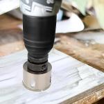 HLOFIZI 1-5/8 Inch Diamond Hole Saw Tile Hole Saw for Ceramic, Tile, Glass, Granite, Porcelain, Marble, with Guiding Drill Bit