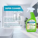 StoneTech Stone & Tile Cleaner Spray – Daily Cleaner for Granite, Marble, Ceramic, Porcelain & Stone – Removes Spills, Dirt & Grease – pH Neutral - 2-Pack, 24oz each + 2 Microfiber Cloths