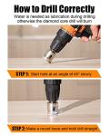 Diamond Drill Bits Set, 10 PCS Diamond Hole Saw Set, Glass Drill Bit for Ceramic Tile Porcelain Marble Granite Stone Bottles