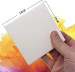 50 Pack Ceramic Tiles for Crafts Coasters, Ceramic White Tiles Unglazed 4x4 with Cork Backing Pads, Use with Alcohol Ink or Acrylic Pouring, DIY Make Your Own Coasters, Mosaics, Painting Projects