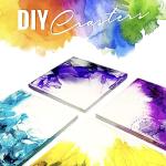 50 Pack Ceramic Tiles for Crafts Coasters, Ceramic White Tiles Unglazed 4x4 with Cork Backing Pads, Use with Alcohol Ink or Acrylic Pouring, DIY Make Your Own Coasters, Mosaics, Painting Projects