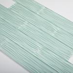 Lovdeco Light Green Water Wave Glass Subway Tile, 3 x 12 Inch, 4 Sq Ft, Backsplash for Bathroom Kitchen Wall, 16-Pack