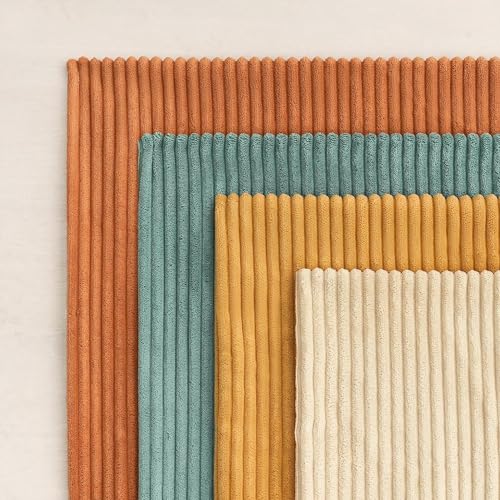 Velvet Throw Pillow Covers Set of 4 - Orange/Teal