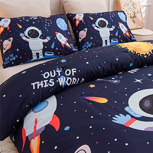 Galaxy Space Themed Comforter Set for Kids