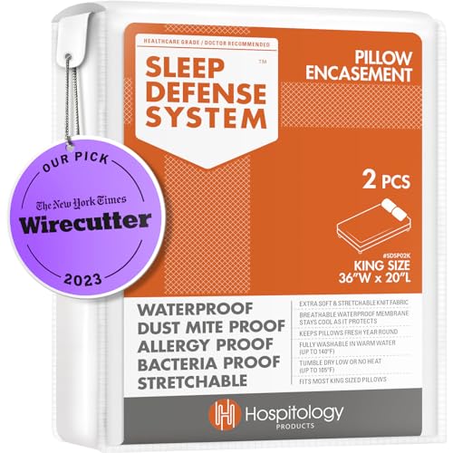 King Pillow Encasement Set - Hypoallergenic & Waterproof